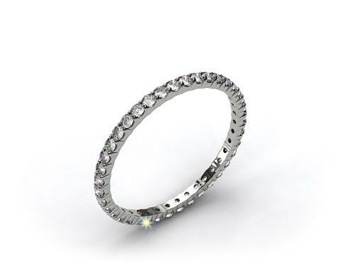 Ladies 0.50ctw* Contoured Common Prong Diamond Eternity Ring